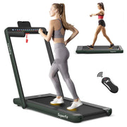 View 2-in-1 Folding Electric Treadmill, 2.25 HP, Under-Desk, with Dual Display and Smart App Control image 4