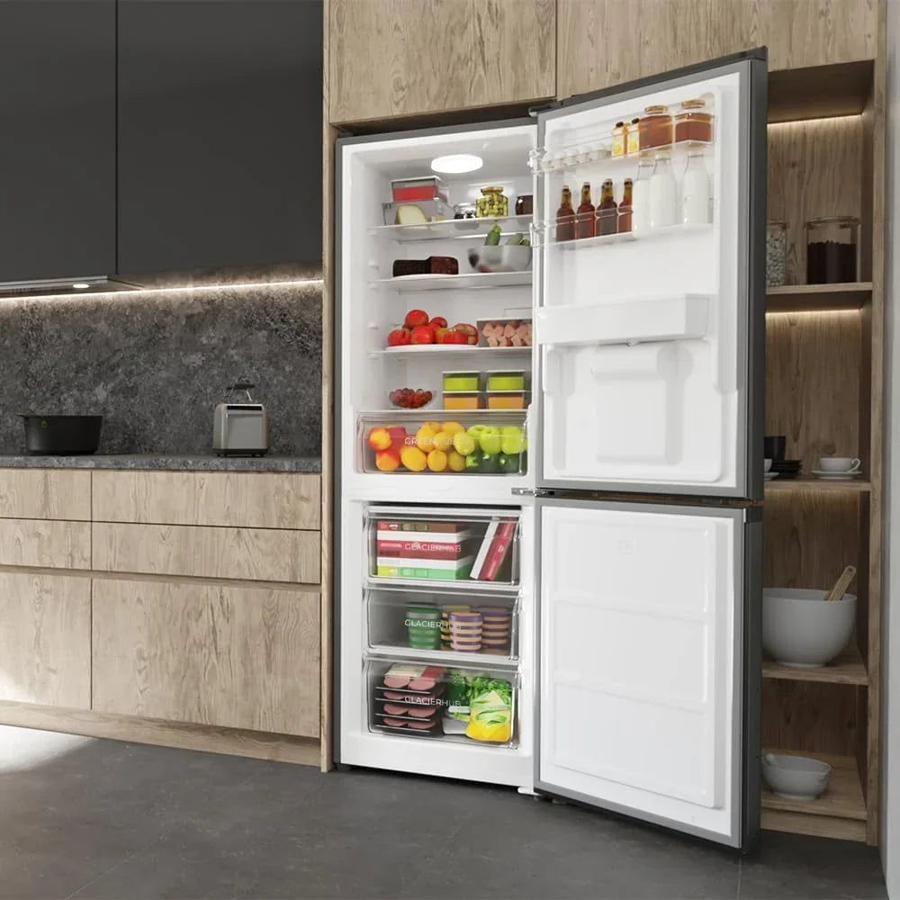 Cecotec Frigorífico Combi 2 Puertas con dispensador de agua Bolero CoolMarket Combi 296 DF WD Dark E. 296L, 60cm de ancho, Funciones FastCooling,