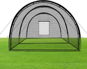 View Baseball Batting Cage Net Batting Cages for Backyard Portable Baseball and Softball Batting Cages with Pitching Machine Hole and Detachable Door for Backyard Outdoor Hitting Practice image 3