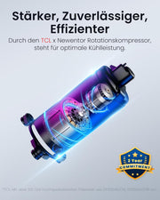 View Newentor mobile Klimaanlage 14000 BTU, Klimaanlage mobil mit Abluftschlauch für Räume bis 50m2, kühlen/entfeuchten/ventilieren mit Fernbedienung image 2
