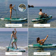 View HUIIKE Tabla Paddle Surf Hinchable con Accesorios Incluidos, Remo, Quillas, Inflador. Stand Up Paddle Board Gran Estabilidad y Resistencia. 305 x 84 x image 5