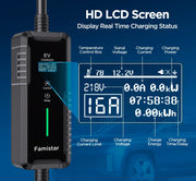 View Level 2 & Level 1 EV Charger, 16Amp 110-240V Portable J1772 Electric Car Charger with Adjustable Amp Delayed Timer 25ft Long Cord image 4