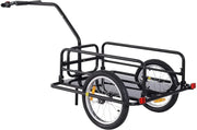 View Foldable Bike Cargo Trailer, 80lbs Capacity, 16′′ Wheels, Black, with Hitch image 1
