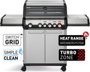 View Enders Gasgrill Monroe Pro 4 SIKR Turbo, 4-Brenner, mit Kocher und Infrarot-Heckbrenner, PanoVision Sichtfenster, Gussrost, Aluguss Grill, 800 °C image 2