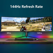 View INNOCN 49" Curved Gaming Monitor, 144Hz, HDR400, USB-C, 49C1G image 4