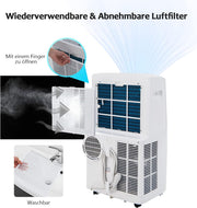 View GOPLUS 16000 BTU Klimaanlage mit Abluftschlauch, 5 in 1 mobiles Klimagerät: Kühlen, Heizen, Entfeuchten, Belüften, Schlafmodus | für Raumgröße bis image 5