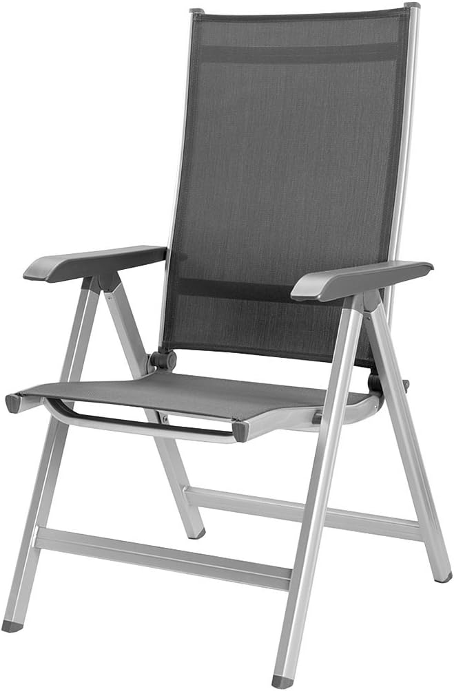 Kettler Basic Plus Advantage Gartenstuhl-Hochlehner verstellbar - einfach zusammenklappbar - praktischer Klappstuhl - Aluminium & robuster Kunststoff