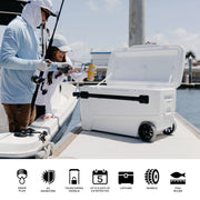 View 110 Qt Glide Pro Portable Large Ice Chest Wheeled Cooler image 2