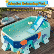 View Pool Slide Inflatable Swimming Water Slide, Summer Swimming Pool Supplies Universal Trampoline Ladder Backyard Slide Home Playground Equipment image 4