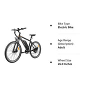 View Electric Bike for Adults with 360Wh Removable Battery image 4
