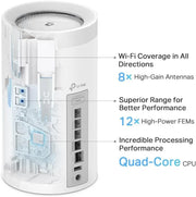 View Dual-band WiFi 7 networking system (Deco BE25) - Supports over 150 devices, 5GHz/2.4GHz frequency bands, 2.5Gbps ports, MLO technology, 4K-QAM function, home security protection system, universal compatibility (3 sets) image 3