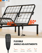 View Amada Full Adjustable Bed Frame, Electric Base with Wireless Remote, 4 USB Ports, LED Night Light, Head & Foot Incline, Zero Gravity, Anti-Snore - 01B-F image 3