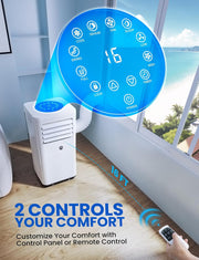 View Portable Air Conditioners, 10000 BTU Air Conditioner Portable for Room up to 450 Sq. Ft., 3-in-1 Portable AC Unit with Digital Display, Remote Control, Window Installation Kit, 24H Timer, Sleep Mode image 4