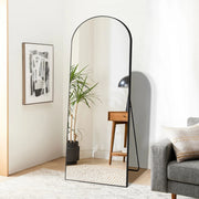 View 64x21 Full Length Floor Mirror, Large Full Body Aluminum Alloy Frame Standing Mirror with Stand and Wall Mount Option image 2