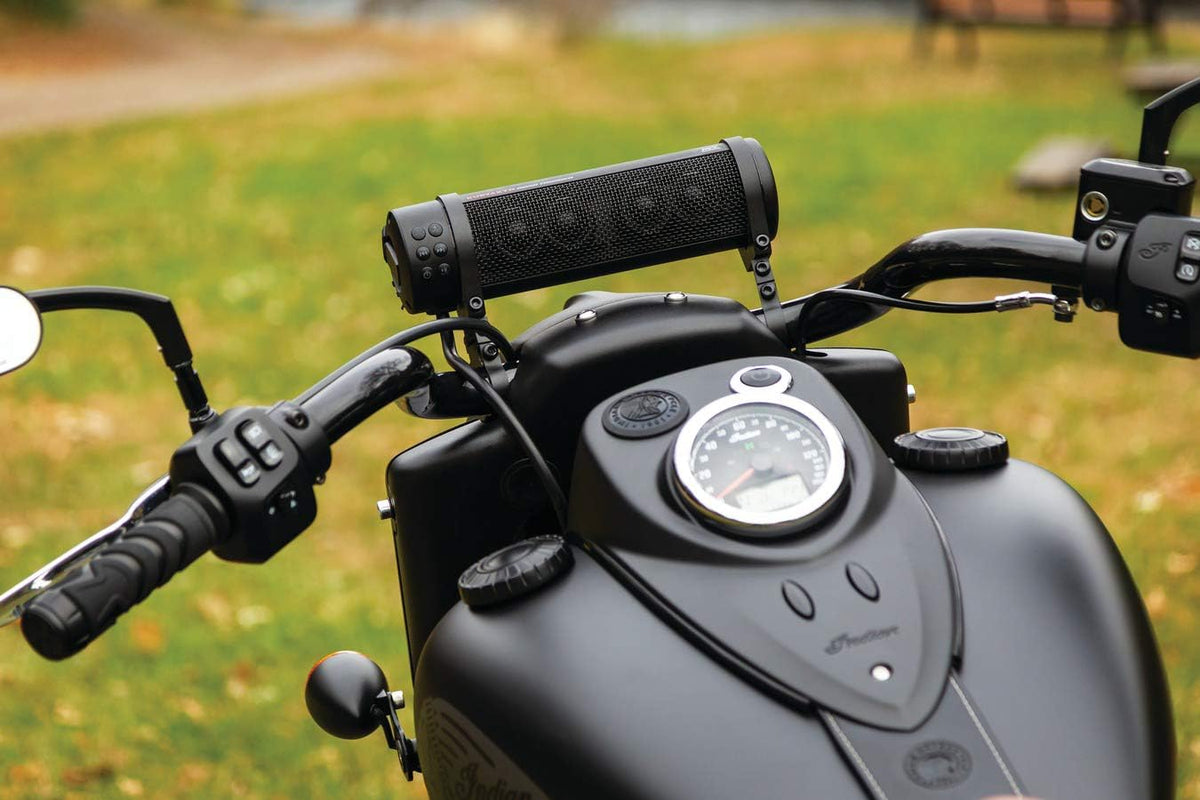 300W Waterproof Bluetooth Motorcycle Sound Bar – Handlebar Mount, Satin Black