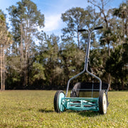 View Mower Company 1725-16GC 16-inch 7-blade reel mower with grass debris collection device, designed specifically for lawns, green model image 4