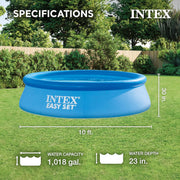 View 28167EH Easy Set Inflatable Swimming Pool Set: 15ft x 48in – Includes 1000 GPH Cartridge Filter Pump – Removable Ladder – Pool Cover – Ground Cloth image 4