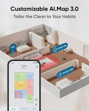 View eufy restored X10 Pro Omni Robot Vacuum and Mop Combo, 8,000 Pa Suction, Dual Mops, Auto Mop Washing, Auto Drying, Self-Emptying (Refurbished... image 6