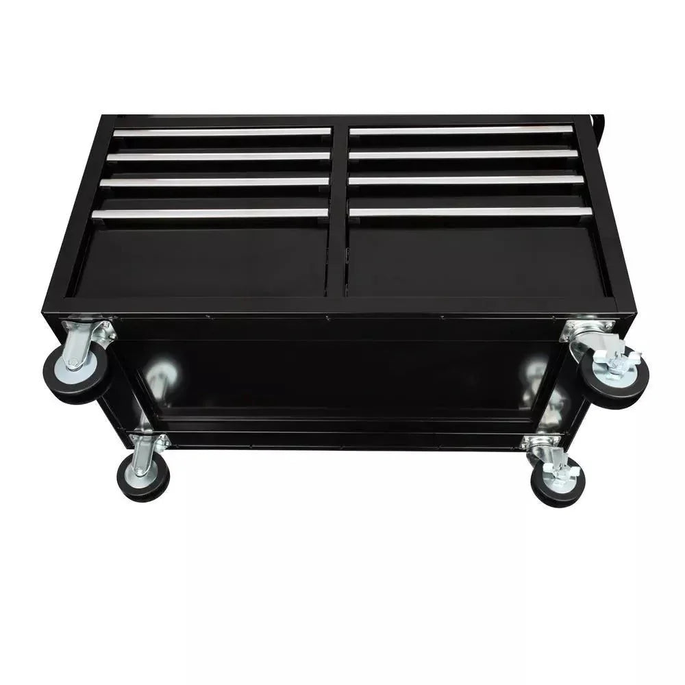 46-Inch W x 24-Inch D 9-Drawer Deep Tool Chest Mobile Workbench, Gloss Black