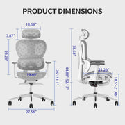 View Ergo3D Ergonomic Office Chair -- High Back Mesh Desk Chair with 3D Adjustable Armrests, Wheels, for Home and Office (Black) image 2