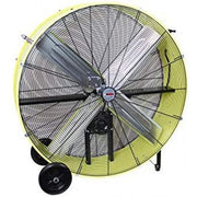 View K Tool International 42′′ Belt Drive Drum Fan; Industrial, Garage, Shop, High Speed 2-Speed, Durable, Cut-Off Protection, Easy Mobility Rubber Wheels; SAFETY YELLOW KTI77743 image 1