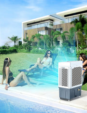 View Evaporative Cooler, Air Cooler, 120°Oscillation Swamp Cooler with Remote Control, 24H Timer, 3 Wind Speeds for Outdoor Indoor Use,8 Gallon image 3