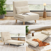View A three-in-one sleeping chair-bed, convertible chair-bed sofa, a lounge chair with adjustable backrest, suitable for apartments/bedrooms/offices, dark gray. image 2