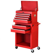 View 2-Piece 6-Drawer Rolling Tool Chest – Toolbox Set of 2 image 5