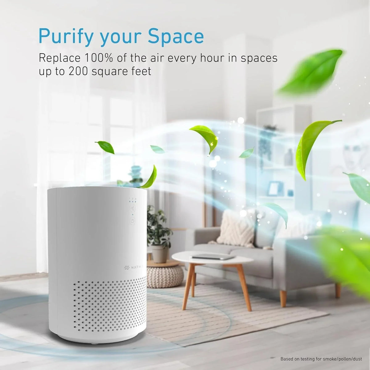 A truly efficient air filter household air purifier, capable of removing 99.9% of dust, smoke, pet dander, odors, and volatile organic compounds, with a coverage area of up to 1500 square feet. A quiet air purifier with intelligent sensors, suitable