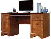 View Multifunctional office computer desk, length: 59.45 inches x width: 23.47 inches x height: 29.02 inches, finished with polished maple wood material image 1