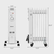 View Costway 1500W Electric Oil Filled Radiator Space Heater 5-Fin Thermostat Room Radiant image 4