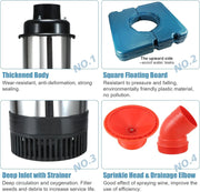 View Pool fountain aerator, F2-2 type, 1 horsepower, 750 watts, 110 volts, stainless steel floating fountain, equipped with 100 feet power cord, suitable for fountain waterfalls pumps and hydraulic systems in small and large ponds and lakes. image 2