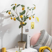 View Fake Bonsai Tree The Artificial Plant Small Potted Plant Decorates The Artificial Flower Lemon Tree, 37 Inches High, It is A Good Choice Both Indoors and Outdoors. Artificial Bonsai Tree image 3