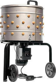 View 750W Chicken Plucker Poultry De-Feather Remover with 92 Soft Fingers Feather Plucking Machine 20" Drum Stainless Steel image 1