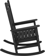 View Outdoor Rocking Chair, HDPE Rocking Chair for Adults, All Weather Porch Rockers for Lawn Garden, White image 4