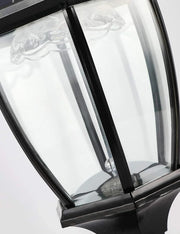 View 2-Heads Outdoor Solar Lamp Post Lights with Dusk to Dawn Sensor, Classic Exterior Solar Pole Lights with Waterproof, Black Street Lights with Clear Glass for Garden, Patio, Pathway, Driveway image 2
