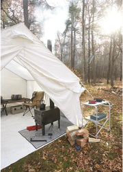 View Guide Gear Large Outdoor Wood Burning Stove Portable with Chimney Pipe for Cooking, Camping, Tent, Hiking, Fishing, Backpacking image 3