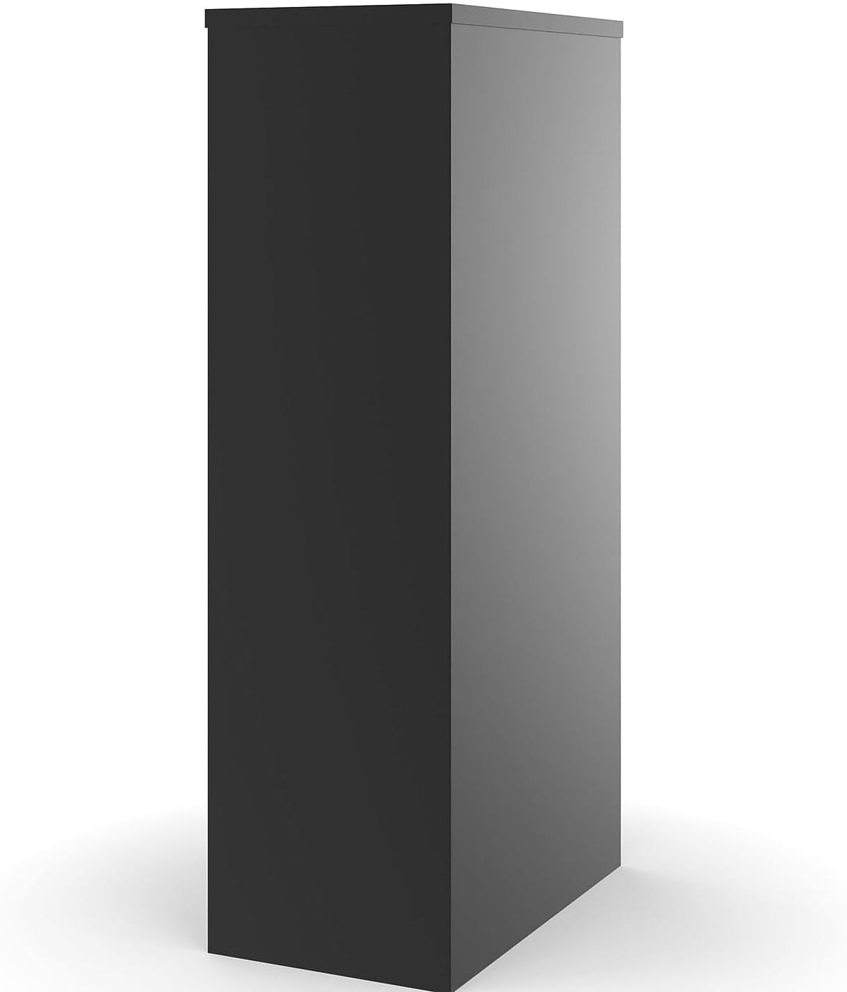 4-Drawer Lockable File Cabinet, Black, 25-Inch D x 15-Inch W