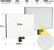 View D50 LED Video Light Panel Lights 15.4", 2 Packs 45W 3000K-8000K Bi-Color Dimmable Photography Lighting, CRI 96 Videography Lighting for Video Shooting/Gaming/Live Stream/Studio/Film image 4