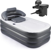 View Inflatable Adult Bath Tub, Free-Standing Blow Up Bathtub with Foldable Portable Feature for Adult Spa with Electric Air Pump (High-Density PVC) image 3
