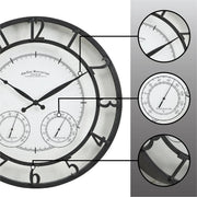 View 18" Bronze-Tone Outdoor Wall Clock, Weather-Resistant Plastic, Farmhouse Style image 6