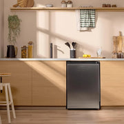 View Cecotec Congelador Vertical Sobremesa 97 L Bolero CoolMarket TF 97 Inox, Clase Energética E, Diseño compacto, Puerta reversible, 3 Cajones, Medidas image 3