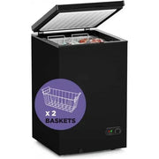 View Chest Freezer – 3.5 Cu Ft with 2 Removable Baskets – Reach In Freezer Chest – Quiet Compact Freezer – 7 Temperature Settings – Black image 1