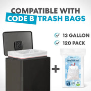 View 13.2 Gallon Step Trash Can, Hands-Free Kitchen Garbage Bin with Odor Control image 2