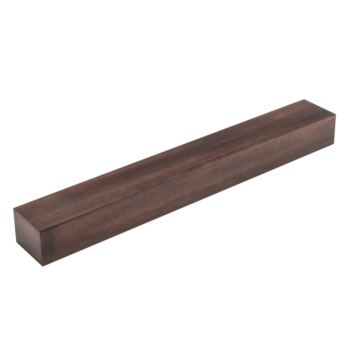 72 Inch Solid Pine Fireplace Mantel, Wall Mounted Floating Shelf in Brown