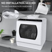 View Countertop Dishwasher, 5 Washing Programs Portable Dishwasher With 5-Liter Built-in Water Tank For Glass Door image 4