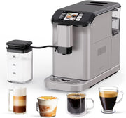 View Full Automatic Espresso Machine with Built-In Grinder & Milk Frother - FTF Touchscreen Coffee Maker for Latte/Cappuccino, 20 Bar Pressur & 1.5L... image 1