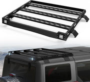View Full Size Roof Rack Cargo Basket Compatible with 2010-2024 Toyota 4Runner 5th Gen with 4 Lights, Overland Rooftop Luggage Storage Holder, Platform Style Cargo Carrier for Outdoors Gear image 4