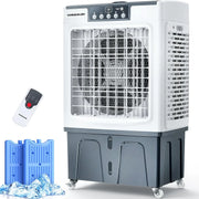 View Evaporative Cooler, Air Cooler, 120°Oscillation Swamp Cooler with Remote Control, 24H Timer, 3 Wind Speeds for Outdoor Indoor Use,8 Gallon image 2