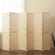View 4-Panel Bamboo Folding Partition Screen 6FT Detachable Room Divider image 1